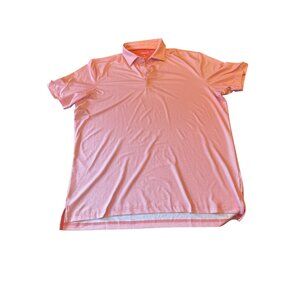 NWT Johnnie-O Mens XL Pink Polo Shirt With UPF 50+ Sun Protection